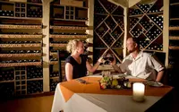Romantic dinner at honeymoon luxury lodge on safari in Africa